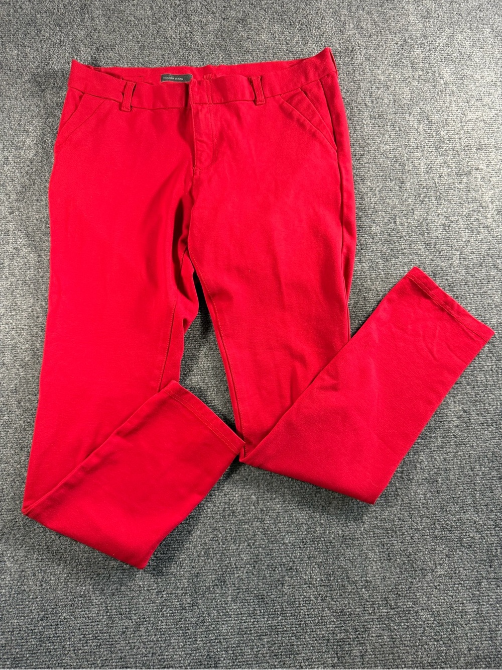 Kut From The Kloth Women’s Trouser Skinny Chino Size 8 Red Cotton Stretch